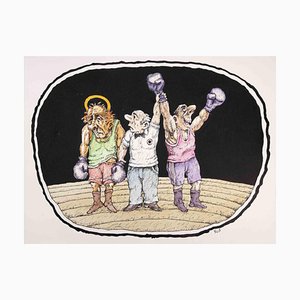 Yus, The Winner, Watercolor & Ink, 1990s