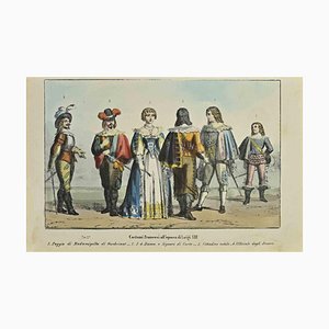 Auguste Wahlen, French Costumes at the Time of Louis XII, Lithograph, 1844