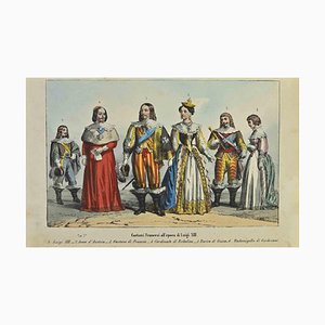 Auguste Wahlen, French Costumes at the Time of Louis XII, Lithograph, 1844