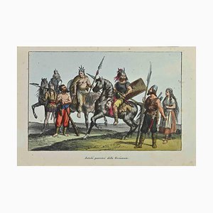 Lithographie, Auguste Wahlen, Ancient Warriors of Germany, 1844