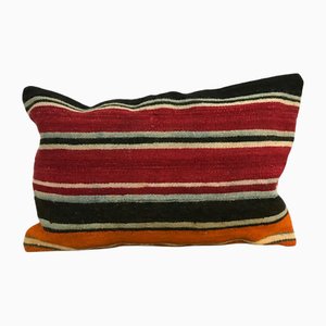 Housse de Coussin Kilim Rayée Tissée à la Main, 1960