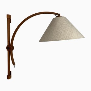 Lámpara colgante de pared danesa escandinava de roble de Domus, años 70