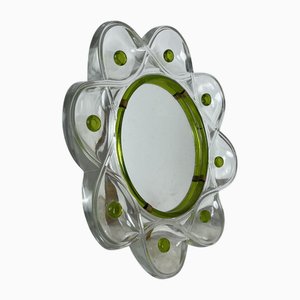 Mid-Century Crystal and Brass Table Mirror from Lalique, 1960s