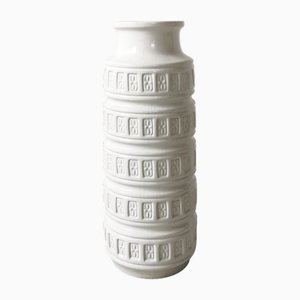 Vintage Space Age German Floor Vase in White by Scheurich, 1970s