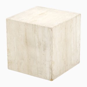 Mesa auxiliar vintage de travertino