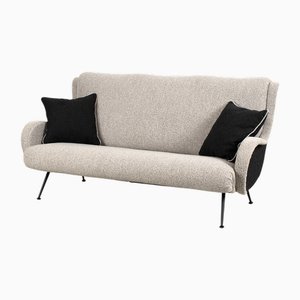 Beige Boucle Sofa, 1950s