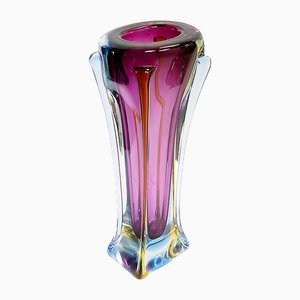 Italian Handmade Murano Glass Vase from Venini, 1960s