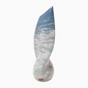 Italian Lacquered and Airbrushed Ceramic Vase from Vibi, 1950s