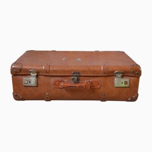 Brauner Vintage Koffer, 1950er