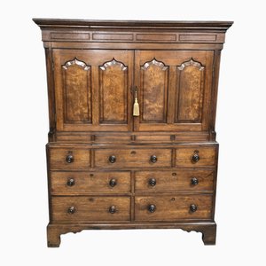 Georgianischer Schrank aus Eiche & Ulme, 1750er