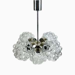Mid-Century 5-Arm Raspberry Chandelier from Kamenický Šenov, 1960s