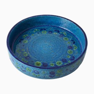 Scodella Flower blu di Aldo Londi per Bitossi, anni '60