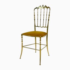 Mid-Century Brass Chiavarine Chair attributed to Giuseppe Gaetano Descalzi for Chiavari, 1960s