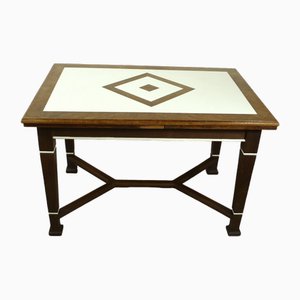 Mesa de comedor extensible estilo Nikolaischule Arts & Crafts de madera de roble, Alemania, década de 1890