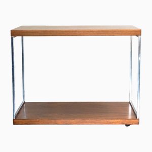Servierwagen aus Nussholz & Teak von Walter Wirz für Wilhelm Renz, 1960er