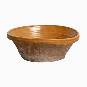 Vase en Assiette Rustique en Céramique Début du 20ème Siècle, 1940s