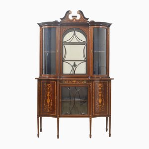 Mahogany Inlaid Display Cabinet, 1890s