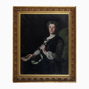 John Collier, Porträt der Lady Halle, Ende 19. Jh., Ölgemälde