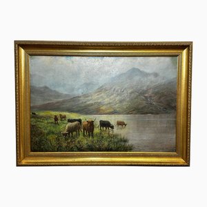 Douglas Cameron, Loch Shiel Highland Cattle, 19th Century, Oil Painting