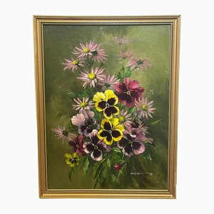 Elizabeth Bridge, Pansies & Daisies, Pintura al óleo