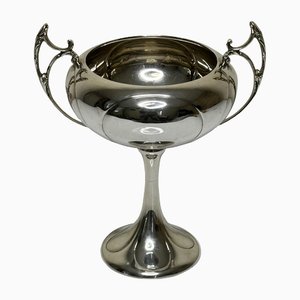 Trofeo de caza London Art Déco inglesa pequeña en plata de ley, años 30