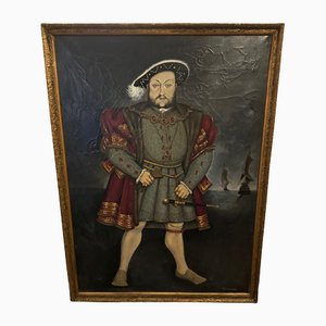 Ritratto del re reale dei Tudor Enrico VIII, anni '30, dipinto ad olio