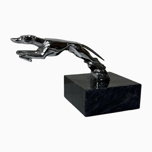 Galgo de carreras Art Déco cromado, años 30