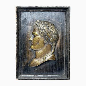 Artiste Français, Napoléon portant une couronne de Laurier Sculpture Murale, 19ème Siècle, Bronze