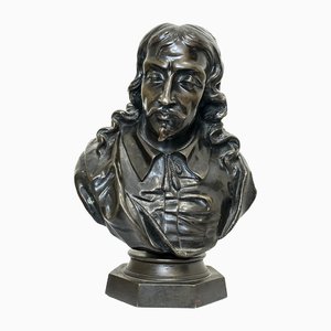 Antike englische Poet John Milton Skulptur von Ernest-Eugène Hiolle
