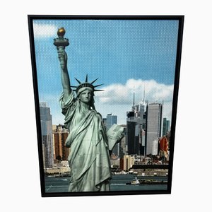 New York Statue of Liberty, Mixed Media, Framed