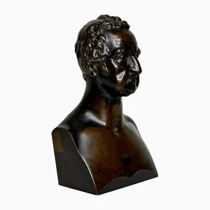 William Spence, Petite Sculpture Buste de William Roscoe, Début du 19ème Siècle, Bronze