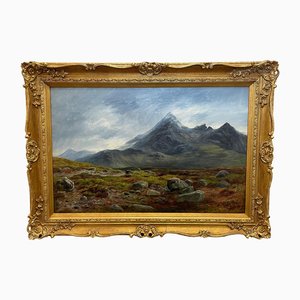 William Beattie Brown, Highlands scozzesi Scurr Nan Gillean Skye, fine XIX secolo, dipinto ad olio