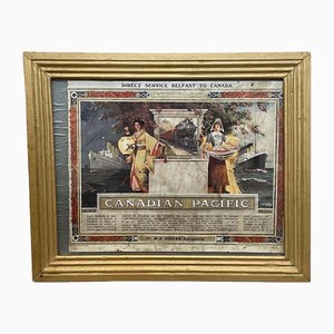 Póster publicitario de barcos transpacíficos canadienses eduardianos antiguos
