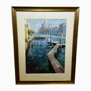 James Bartholomew, The Grand Canal & San Salute, Early 21st Century, Mixed Media Painting