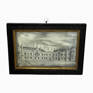 Georgian Artist, Gisborne Court at Peterhouse St Peter's College Cambridge, Early 19th Century, Pencil