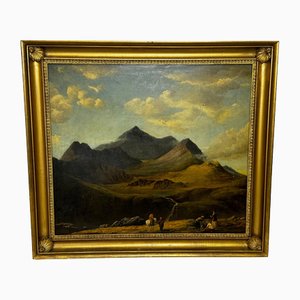 Después de Edward William, Mount Snowdon al norte de Gales, de principios del siglo XIX, pintura al óleo