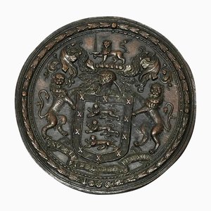 City Coat of Arms Plaque from Royal Hereford, 1836