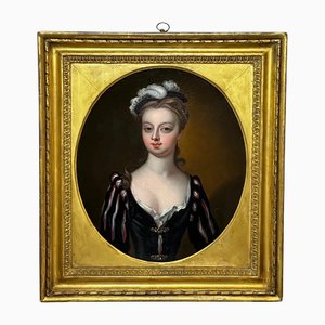 Lucy Montagu, condesa de Guildford, siglo XVIII, pintura al óleo, enmarcado