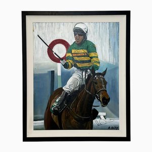 Tony McCoy, Grand National Winner No 6 Don't Push It, Ölgemälde, Gerahmt