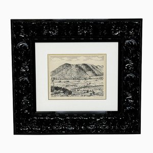 Alfred Wainwright, paisaje de Low Fell Lake District, siglo XX, dibujo a tinta