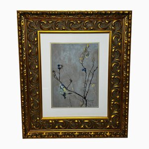 Arthur Wardle, Apple Blossom & Eurasian Blue Tit Bird, Watercolour