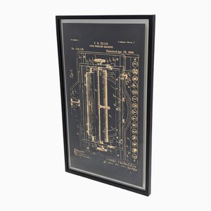 C.S. Ellis, Typewriter Diagram, Print, Framed