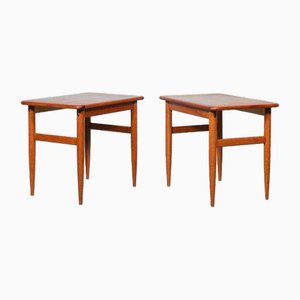 Tavolini vintage in teak, set di 2