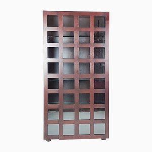Wood and Glass LB65 Cabinet or Bookcase by Marco Zanuso for Poggi, 1968