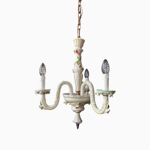 Antique Italian Ceramic Chandelier, 1960s