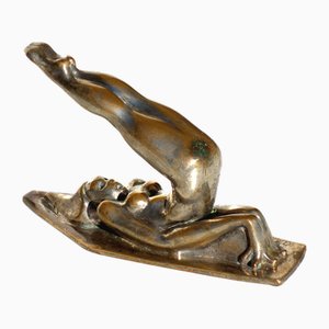 Annie Fokker Cottreau, Figura de mujer, 1930, Escultura de bronce y plata