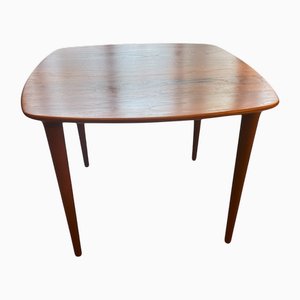 Scandinavian Modern Design Side Table with Swiss Edge in Teak by Rolf Rastad and Adolf Relling for Gustav Bahus, 1960s