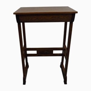 Vintage Dutch Oak Side Table, 1890s