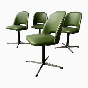 Mid-Century Modern Drehbare Ess- oder Bürostühle, 1960er, 4 . Set