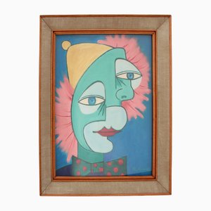 The Two Faces Painting by Michel Guérin in the style of Picasso